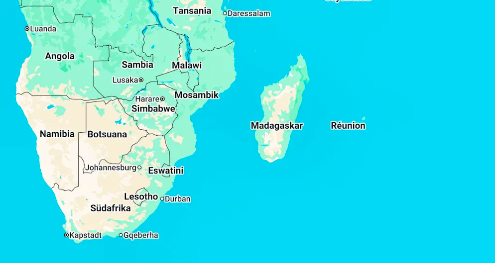 L'Isola della Riunione è un'isola dell'Oceano Indiano. Si trova a est del Madagascar e appartiene alla Francia.