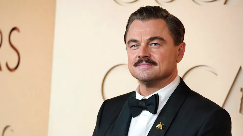 Sorgte für Aufsehen: Leonardo DiCaprio und sein Schnurrbart am Sonntag bei den Oscars in Los Angeles.