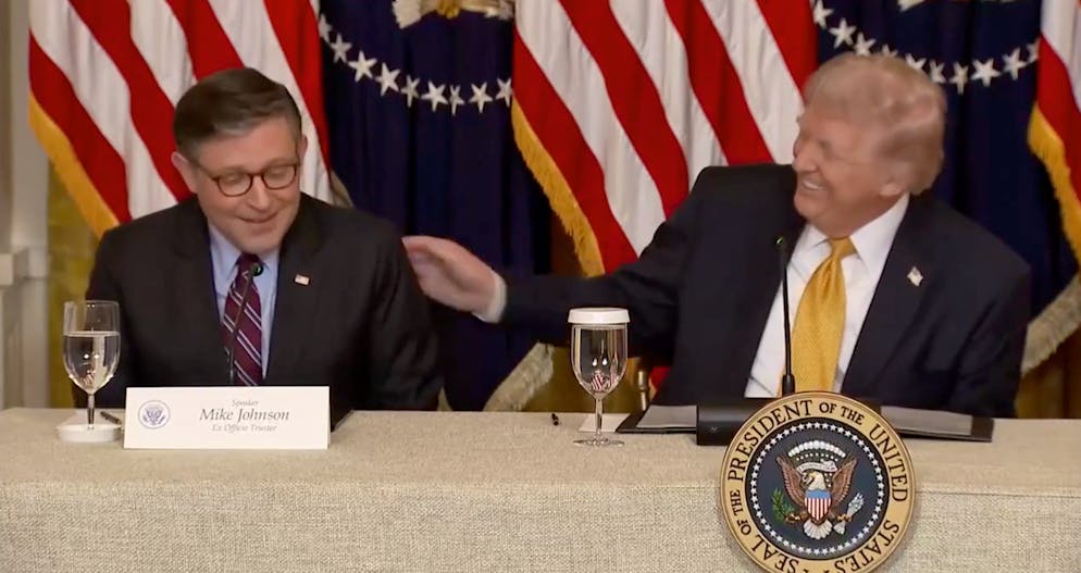 Laughter at the press conference.