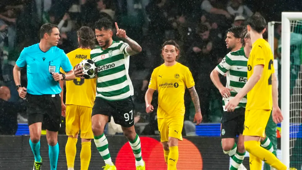 Der Schweizer Referee Sandro Schärer pfiff die grosse Aufholjagd von Sporting Lissabon gegen das Überraschungsteam aus Norwegen