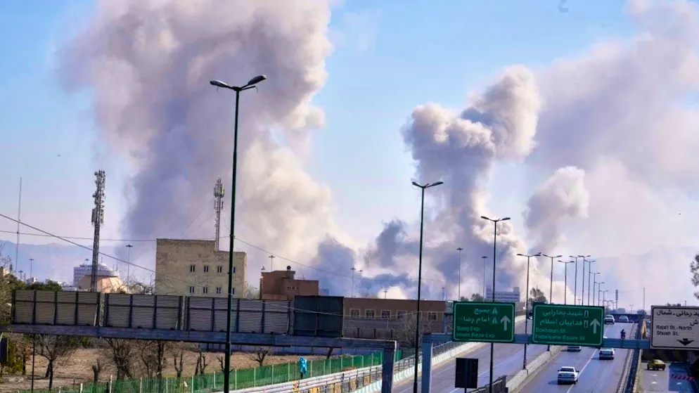 ARCHIVE - Plumes of smoke rise after an attack in Tehran. Photo: Vahid Salemi/AP/dpa