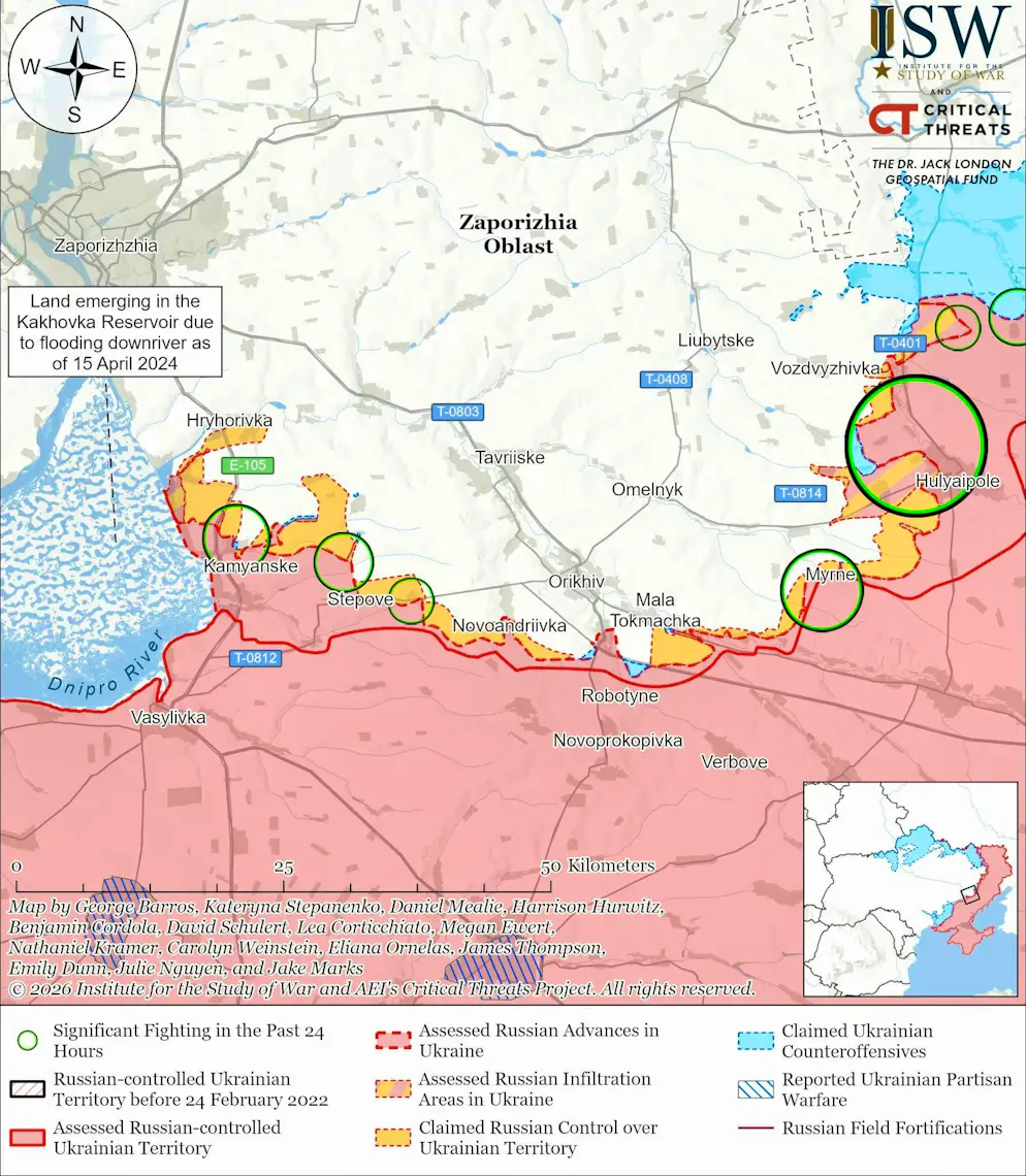 The frontline in the south of Ukraine.