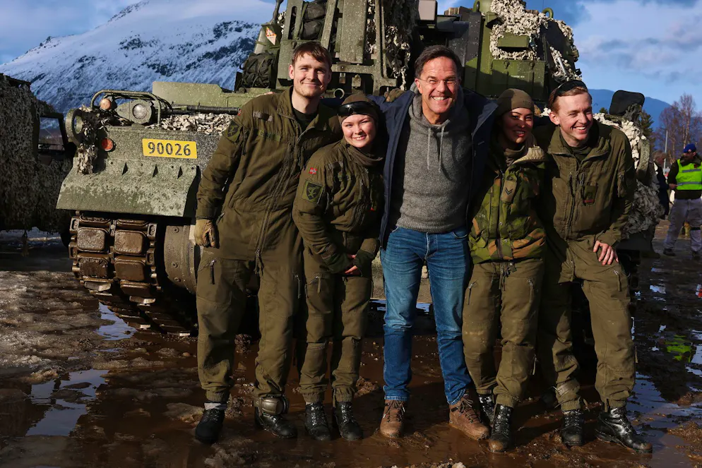 Nato-Chef Mark Rutte war zu Besuch bei einer Nato-Übung in Norwegen.