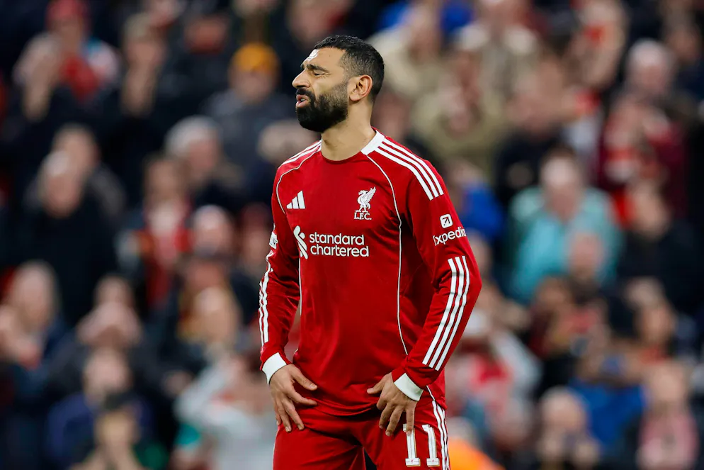 Mohamed Salah manca il colpo del 2-0.