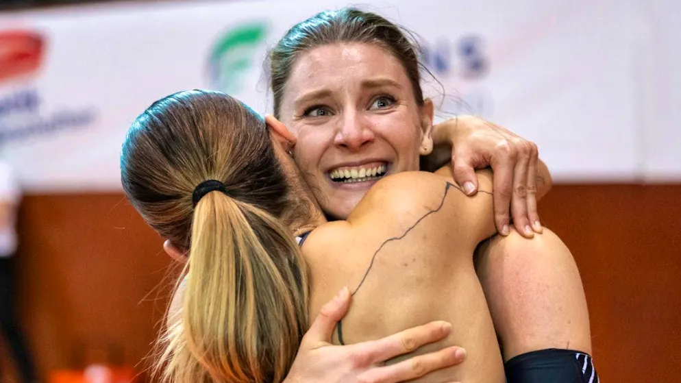 She did it! Ajla Del Ponte is delighted to have qualified for the World Indoor Championships.