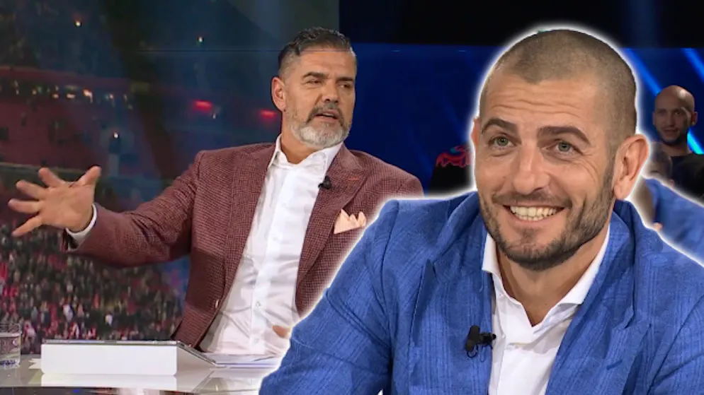 Salah fails from the spot. Petric can only laugh at Zubi's penalty analysis