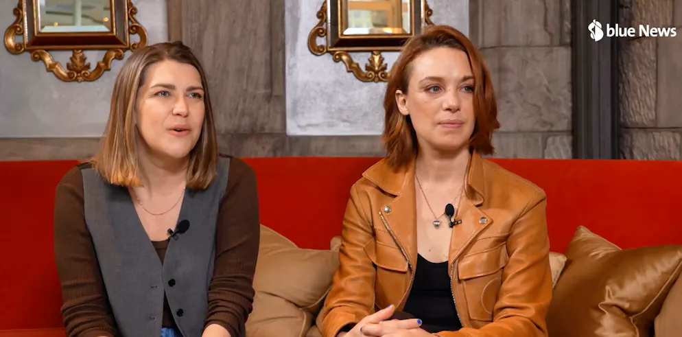 Maison des femmes. La réalisatrice Mélisa Godet (g.) et la comédienne Laetitia Dosch à l'heure de l'interview pour blue News.