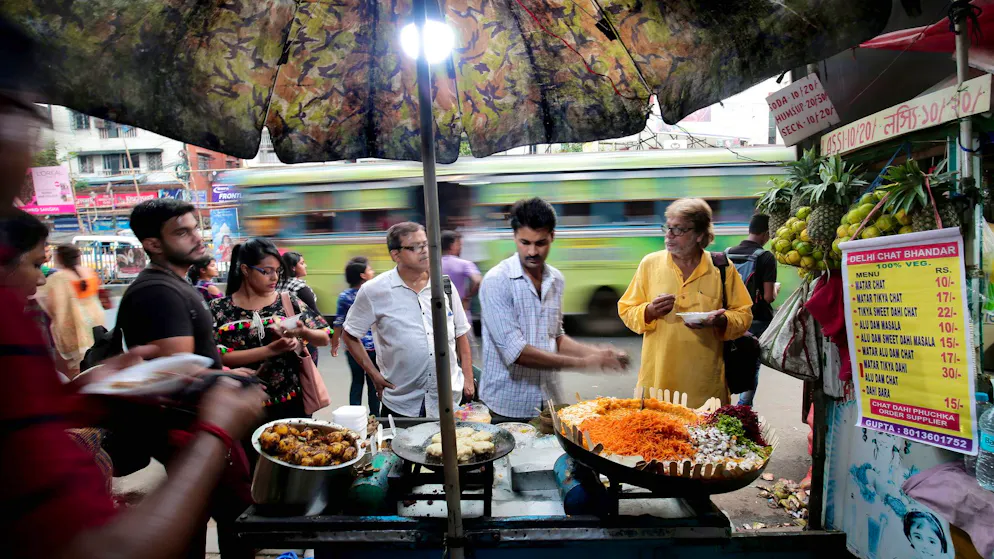 In Indien kannst du für weniger als zwei Franken ein Menü geniessen.