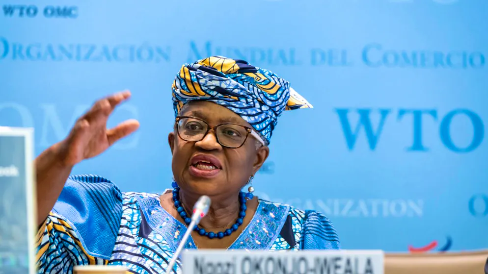 La directrice générale de l'Organisation mondiale du commerce (OMC) Ngozi Okonjo-Iweala demande aux membres d'oeuvrer pour diminuer les effets de la guerre au Moyen-Orient pour le commerce mondial.