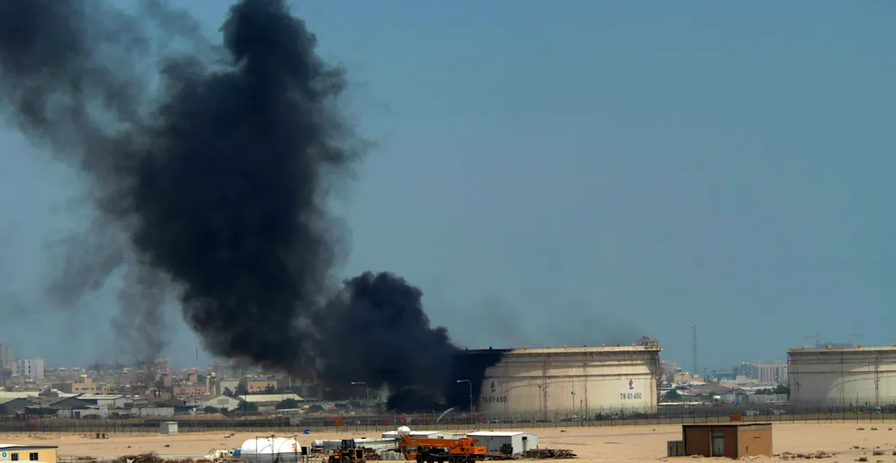 Brand in der Mina al-Ahmadi Erdölraffinerie in Kuwait. (Archivbild)
