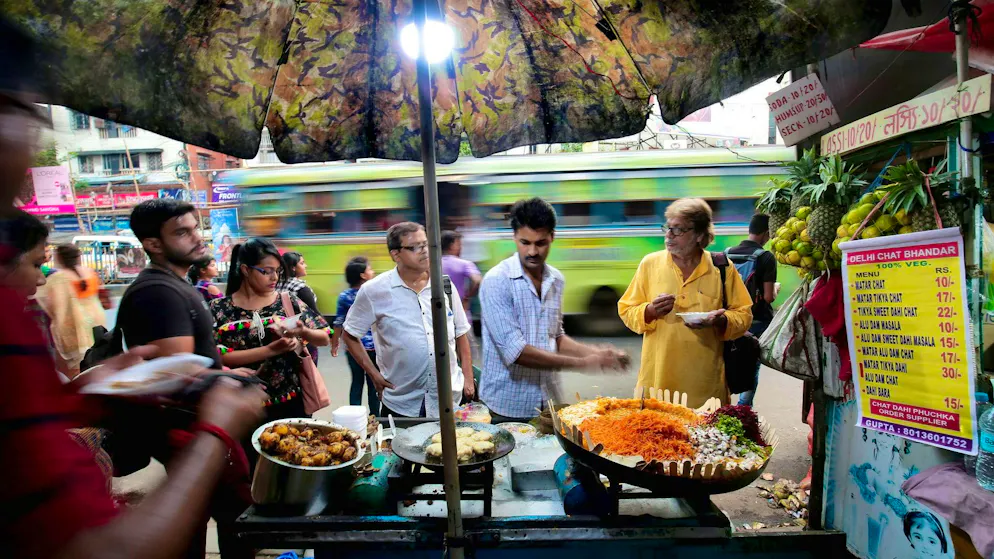 En Inde, tu peux savourer un menu pour moins de deux francs.
