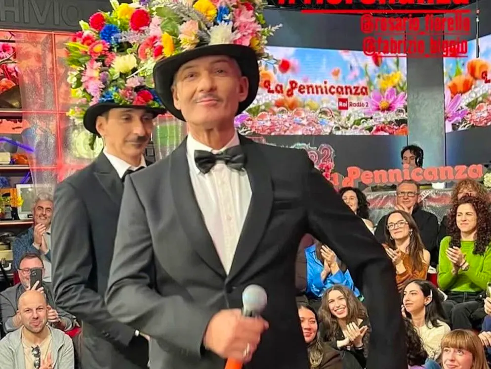 Fiorello con Fabrizio Biggio