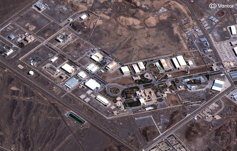 Satellitenbild eines Tunnelkomplexes in der Nähe von Natanz am 7. März 2026