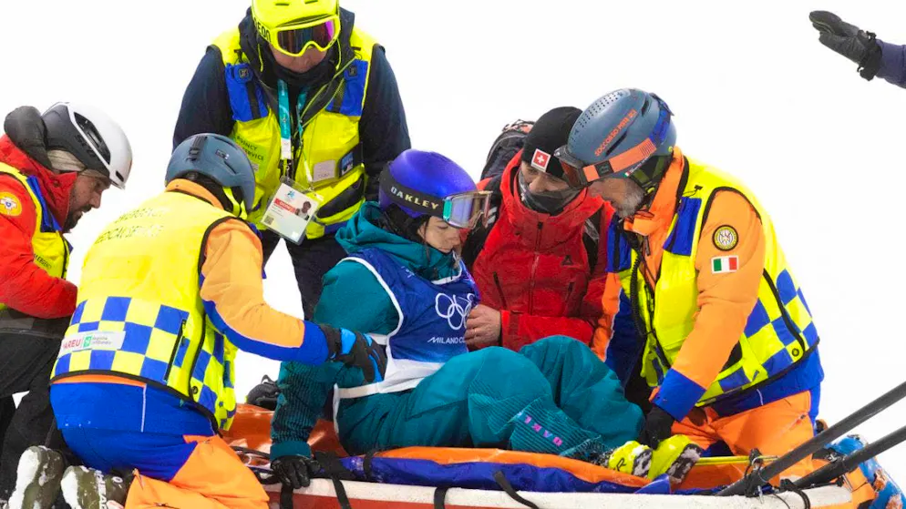 The season of Mathilde Gremaud, Olympic champion in Cortina in slopestyle, ended at the Winter Games in Cortina in the warm-up for the big air competition