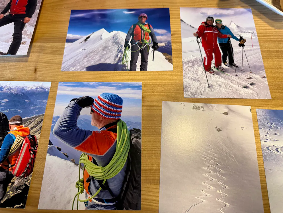 Bilder von Willy Imstepf in den Bergen und beim Sifahren.