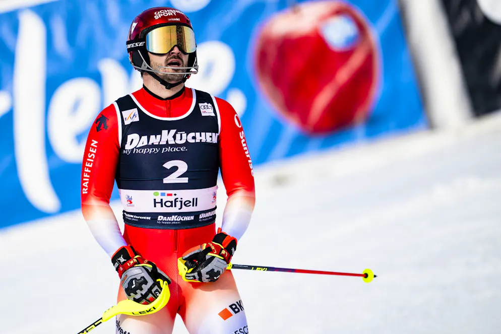 Loic Meillard si deve accontentare del seocndo posto.