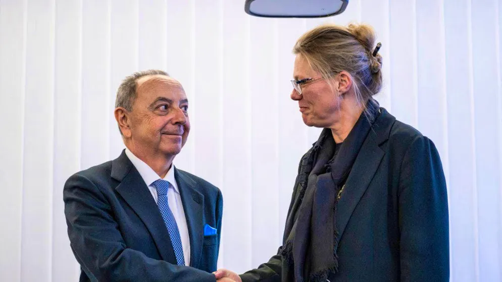 The Valais judiciary gives the Italian investigators into the fire disaster in Crans-Montana access to the files. The Attorney General of the Canton of Valais, Beatrice Pilloud, pictured here at a meeting in February with her counterpart Francesco Lo Voi, is leading the investigation. (archive photo)