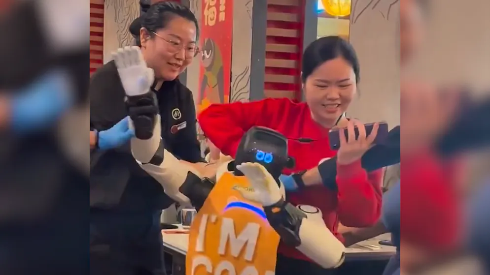 Tanzroboter macht Chaos. Show eskaliert im Restaurant – wer stoppt die Maschine?