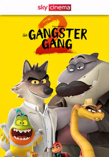 Animierte Tiercharaktere – ein Wolf, eine Schlange, ein Hai und ein Piranha – posieren cool vor einem hellblauen Hintergrund.