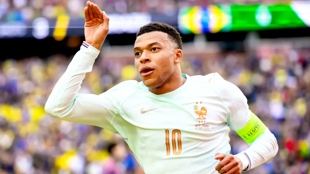 Kylian Mbappé, marqué pour l'équipe de France.