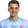 Marvin Keller, Torhueter des Schweizer Fussball Nationalteams der Männer, fotografiert am 11. November 2025 in Lausanne. (SFV/KEYSTONE/Cyril Zingaro)