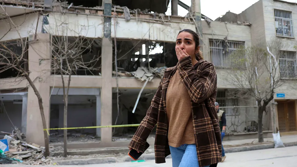 Ein zerstörtes Geschäftshaus in Teheran. (29. März 2026)