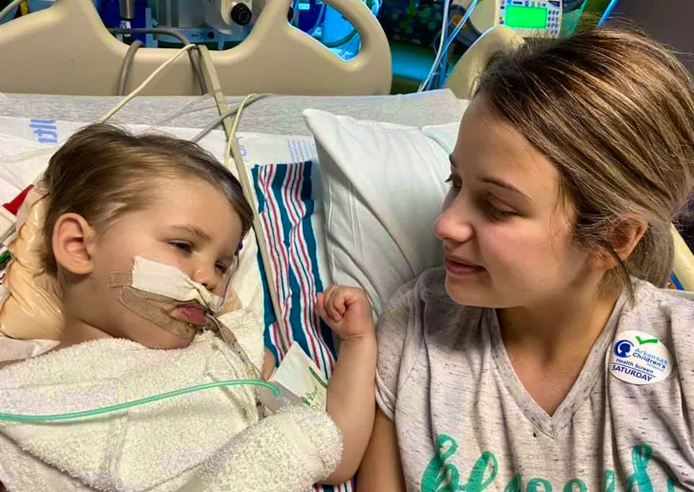 Blake Sampson's mother, Madison Ball, posted pictures from the hospital after the abuse.