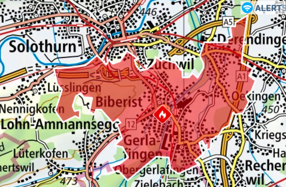 Der Brand beeinträchtigte mehrere Gemeinden.