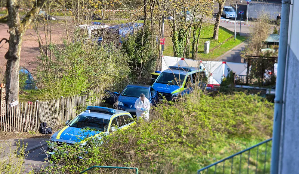 Saarland: Flüchtender Autofahrer stirbt nach Polizeischüssen - Gallery. Die Sackgasse führt zu einer Treppe.