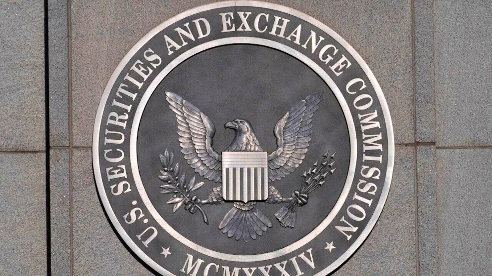 The SEC logo on a building in Washington. (archive picture)
