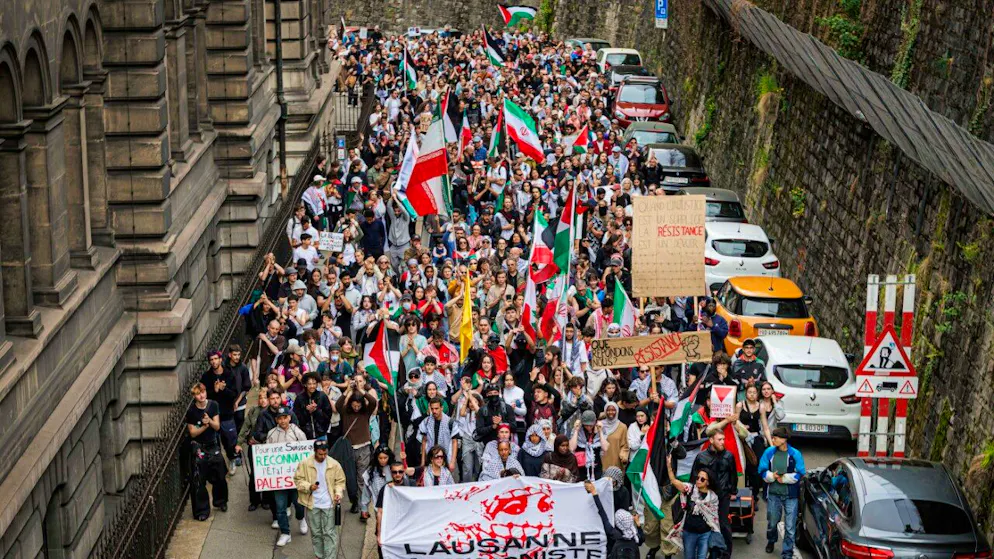 Medio Oriente. Losanna: circa 850 manifestanti contro Israele e Trump