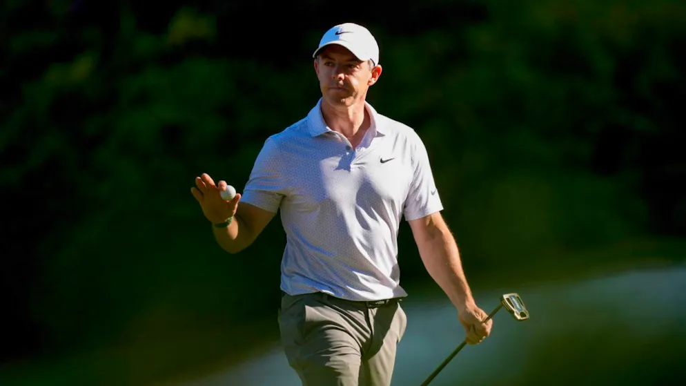 Rory McIlroy nach dem Putt bei Loch 13. Dem Nordiren gelang eine perfekte Runde