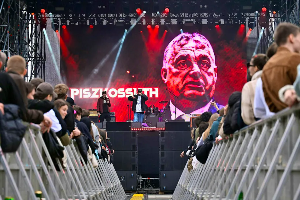 Rappers Fekete Kobra are also agitating against Orban: anti-government music festival in Budapest on April 10, 2026.