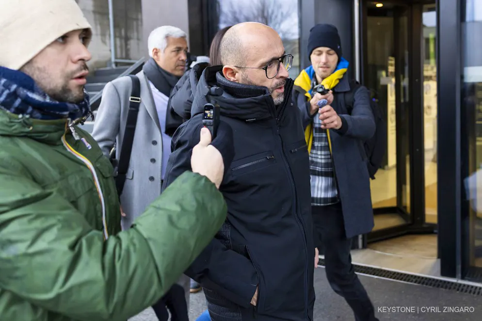 Jacques Moretti bei der Ankunft zu seiner Anhörung vor dem Staatsanwalt des Kantons Wallis am 11. Februar 2026.