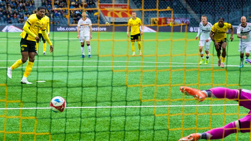 With this converted penalty, Chris Bedia saved Young Boys a point against Servette