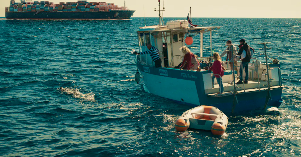 Pour le meilleur. Pour l'équipe du film, tourner en mer n'a pas été de tout repos.