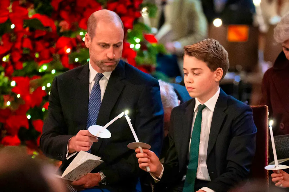 Le prince William avec son fils aîné et deuxième dans l'ordre de succession au trône britannique, le prince George (photo d'archives).