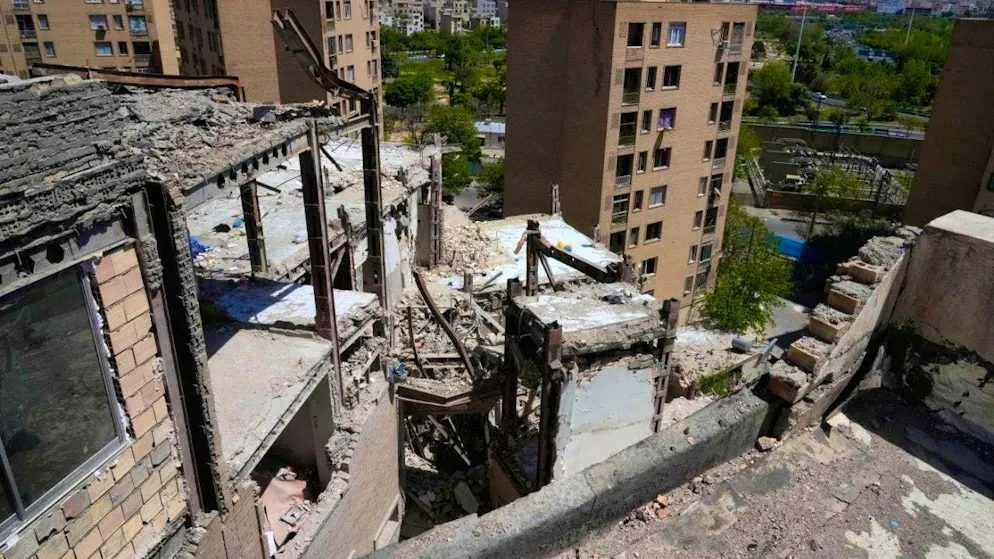 Damaged residential building in Tehran. Photo: Vahid Salemi/AP/dpa