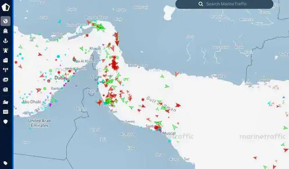 The strait that the whole world is currently watching: the Strait of Hormuz.