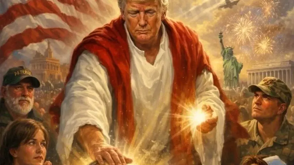 USA unter Donald Trump. Er will etwas anderes darstellen: Das sagt Trump über sein gelöschtes Jesus-Bild