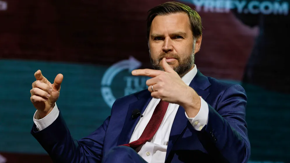 US-Vizepräsident JD Vance am Dienstag in Georgia bei einer Veranstaltung von Turning Point USA, der von Charlie Kirk mit gegründeten rechtspopulistischen Studentenorganisation.