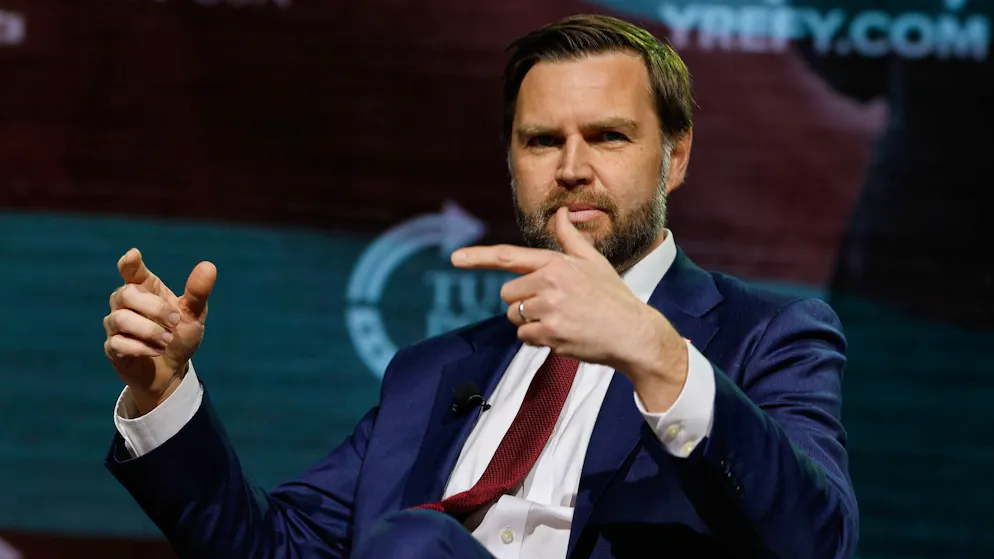 US-Vizepräsident JD Vance am Dienstag in Georgia bei einer Veranstaltung von Turning Point USA, der von Charlie Kirk mit gegründeten rechtspopulistischen Studentenorganisation.