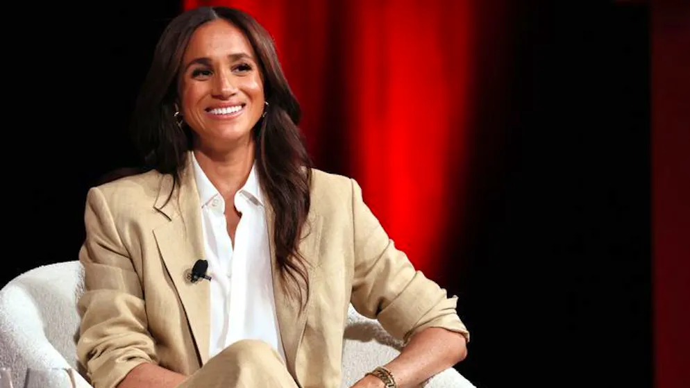 At a mental health event. Meghan Markle: 