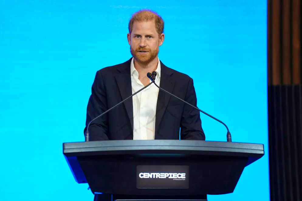 Il principe Harry parla al Summit InterEdge in Australia.