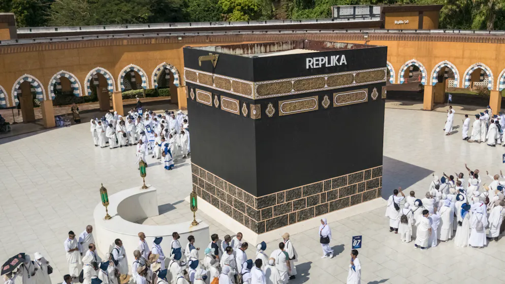 Generalprobe für die Reise nach Mekka. In diesem Trainingszentrum bereiten sich Pilger auf die Hadsch vor