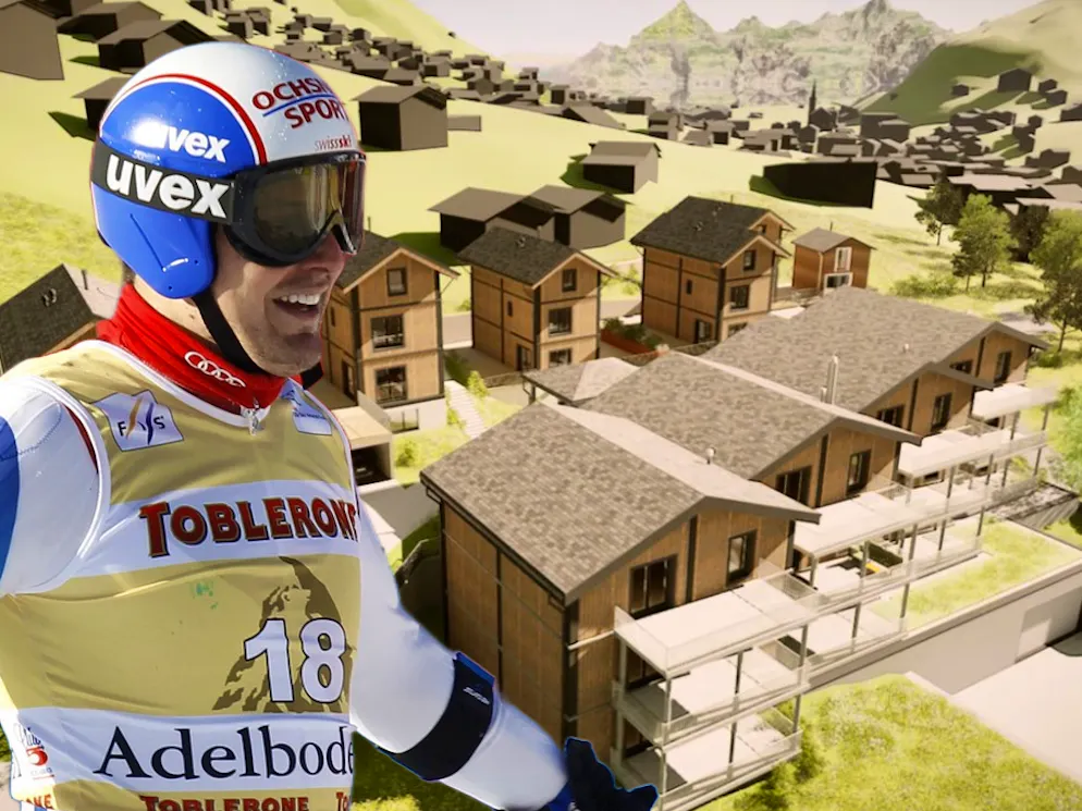 Ex-Skistar Daniel Albrecht baut ein Immobilienprojekt in Fiesch VS