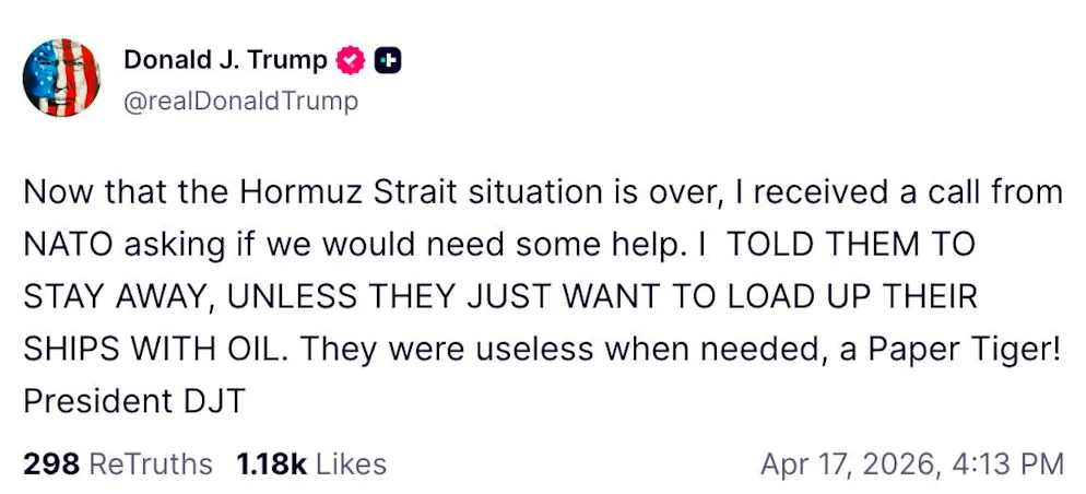 Trump's post today.