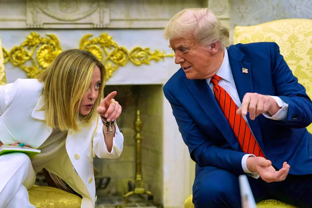 Alors qu'ils s'entendaient à merveille, Trump et Meloni se sont aujourd'hui distanciés l'un de l'autre (photo d'archives).