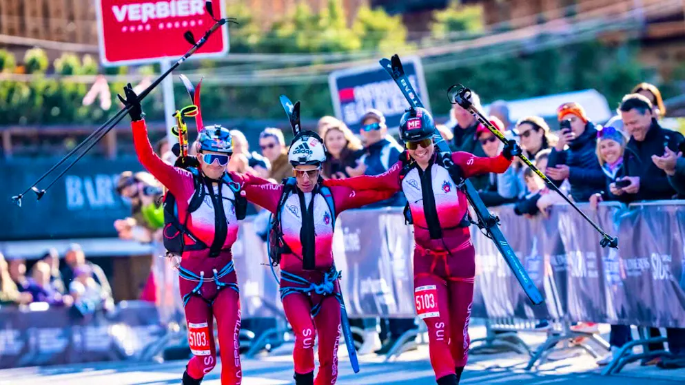 Beaten, but satisfied: The best Swiss around Rémi Bonnet (left) at the Patrouille des Glaciers "only" took 2nd place.