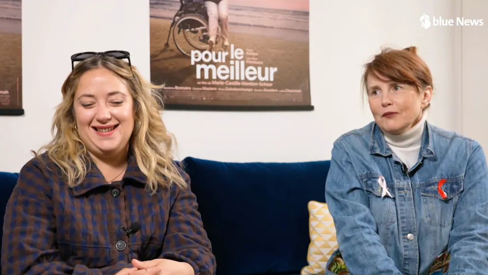 Pour le meilleur. Lilly-Fleur Pointeaux (g.) et Marie-Castille Mention-Schaar à l'heure de l'interview pour blue News.